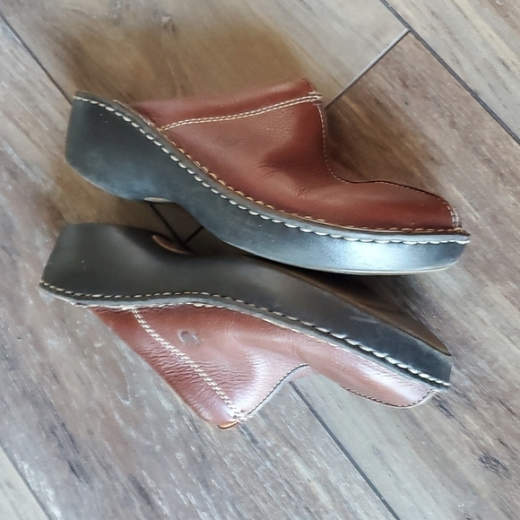 Born Women Comfort Leather Slide Mules Mary Jane Loafer  shoes sz 7 - Picture 7 of 10